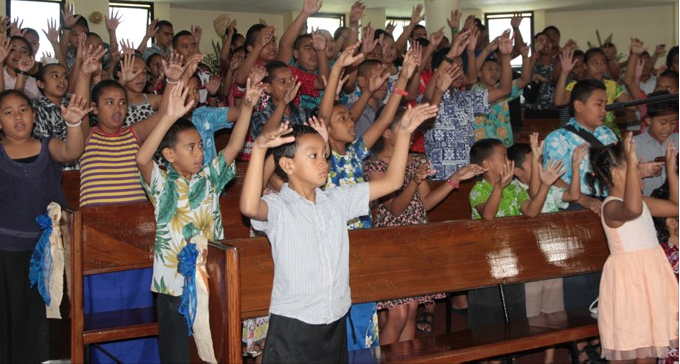 Children at Churchward Chapel