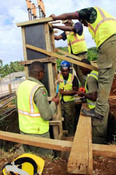 Hospital construction workers