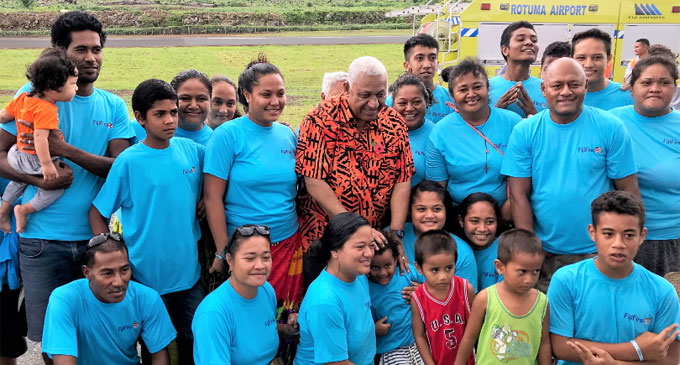 Bainimarama with Rotumans
