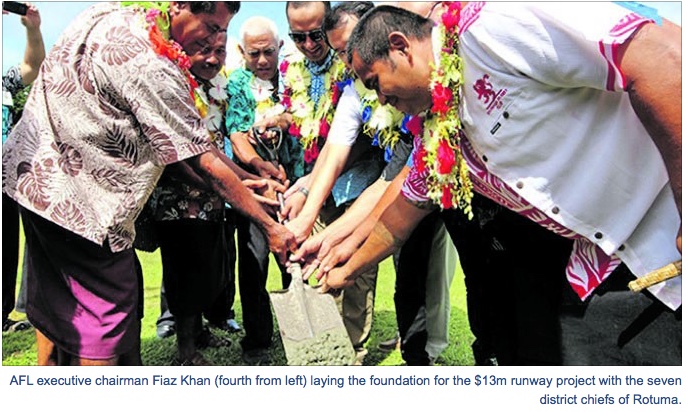 Laying foundation for runway