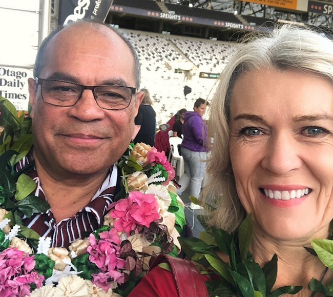 Aupito William Sio and Labour Party MP for Taieri Ingrid Leary