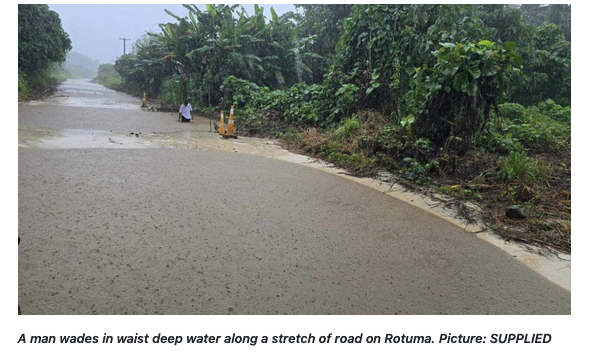Deep water on road