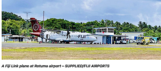 Fiji Link plane at Rotuma Airport